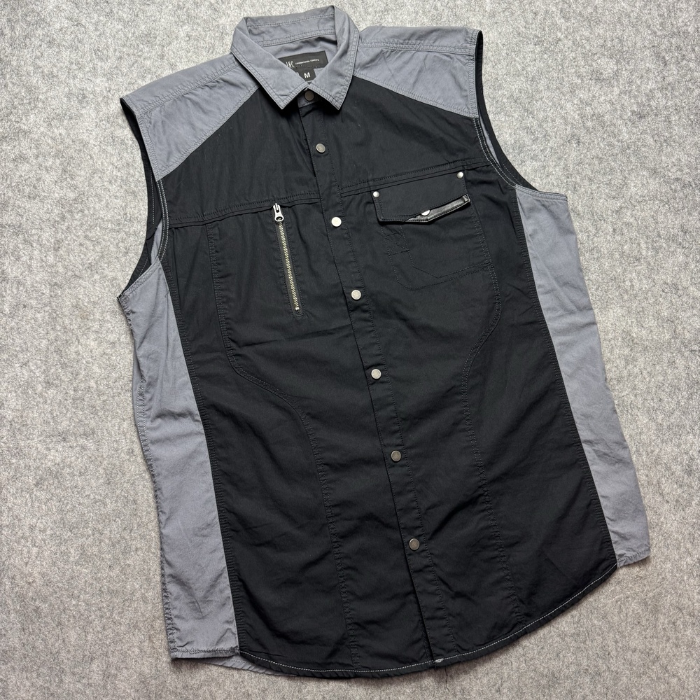 Harley Davidson x INC International Shirt Mens Medium Black Gray Sleeveless